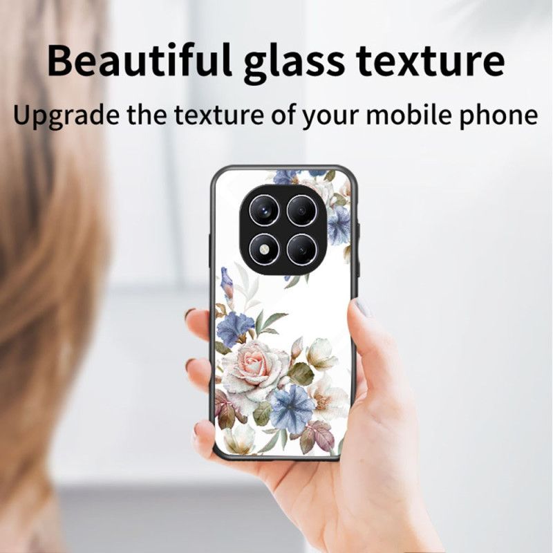 Cover Xiaomi Redmi Note 14 Pro 4g Telefon Etui Blomsterhærdet Glas
