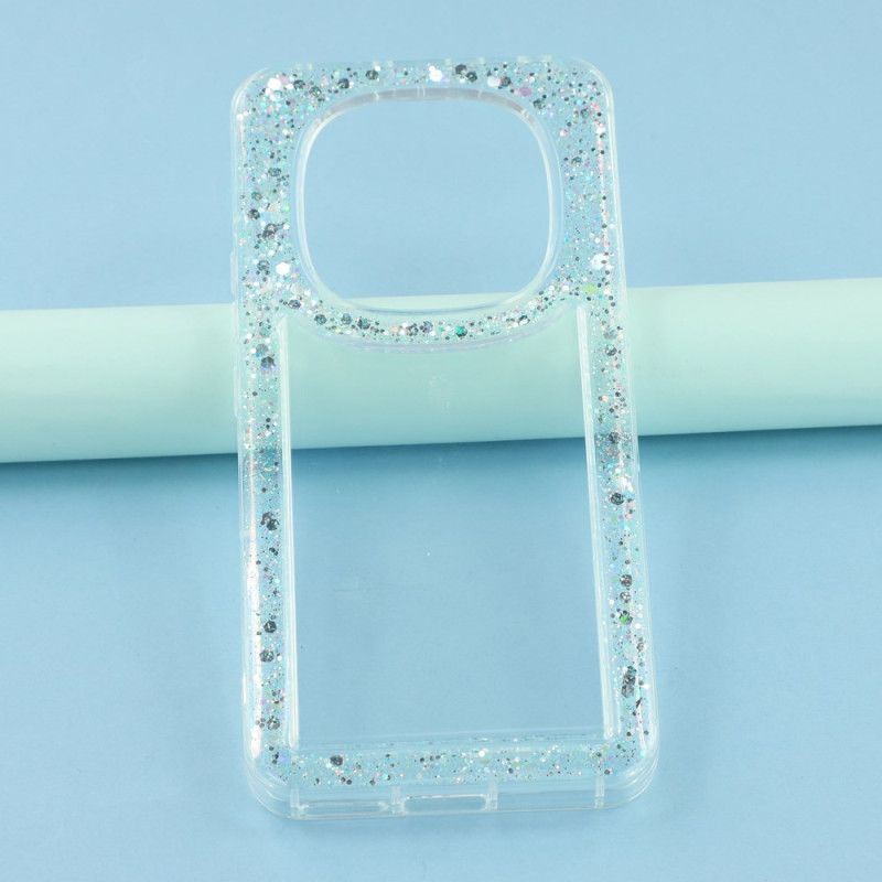 Cover Xiaomi Redmi Note 14 Pro 4g Transparent Med Glitterkanter