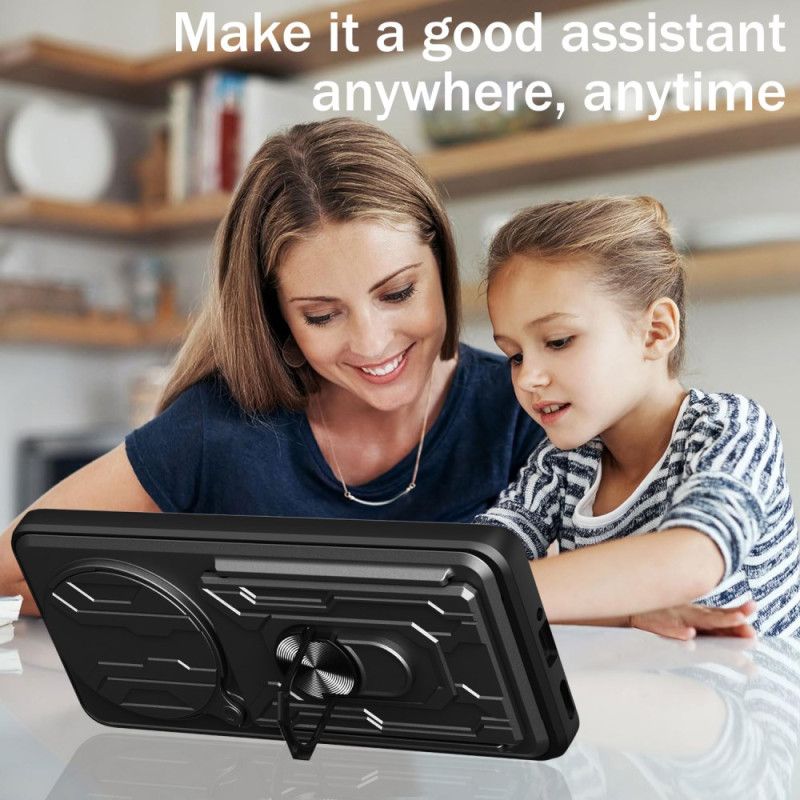 Cover Xiaomi Redmi Note 14 Pro 4g Ultra-resistent Med Stativ Og Linsebeskytter