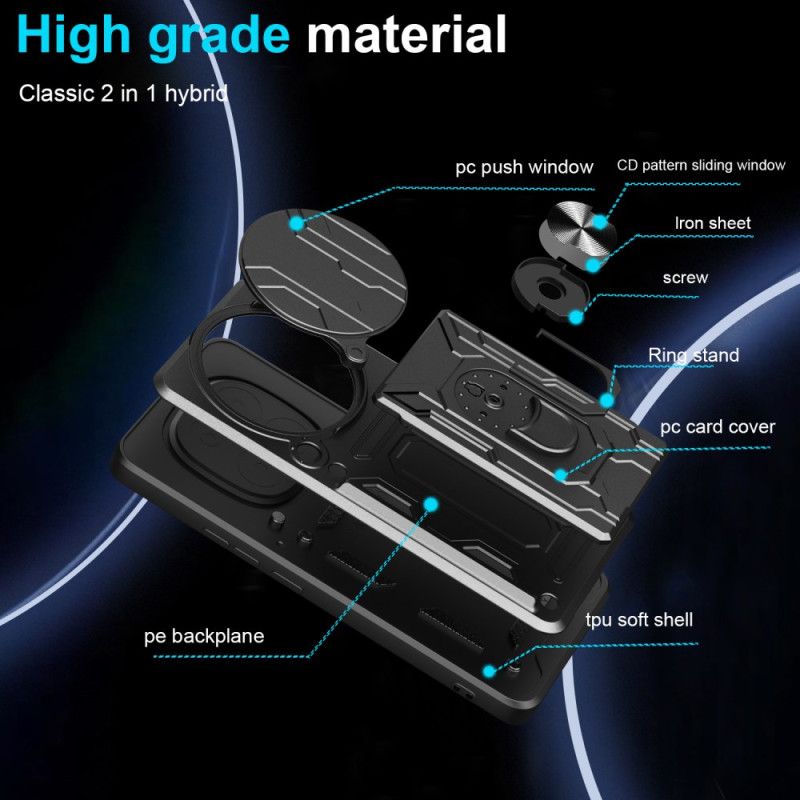 Cover Xiaomi Redmi Note 14 Pro 4g Ultra-resistent Med Stativ Og Linsebeskytter