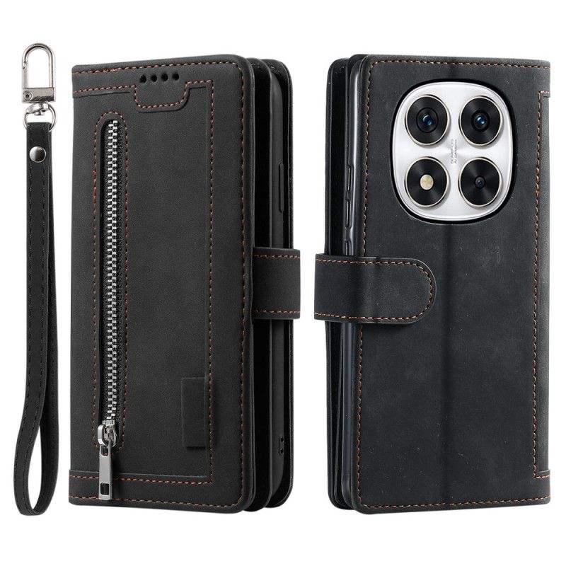 Flip Cover Til Xiaomi Redmi Note 14 Pro 4g 9 Kortholdere Med Rem