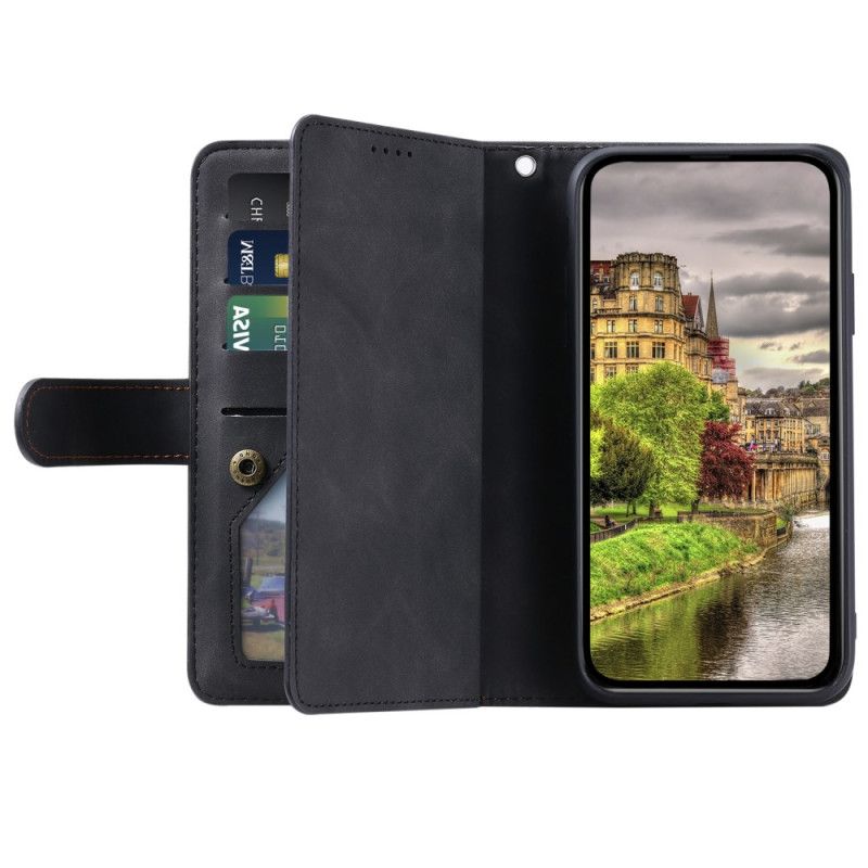 Flip Cover Til Xiaomi Redmi Note 14 Pro 4g 9 Kortholdere Med Rem