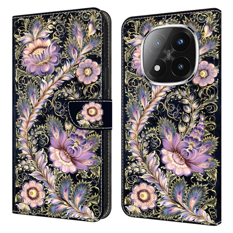 Flip Cover Til Xiaomi Redmi Note 14 Pro 4g Blomstervintage