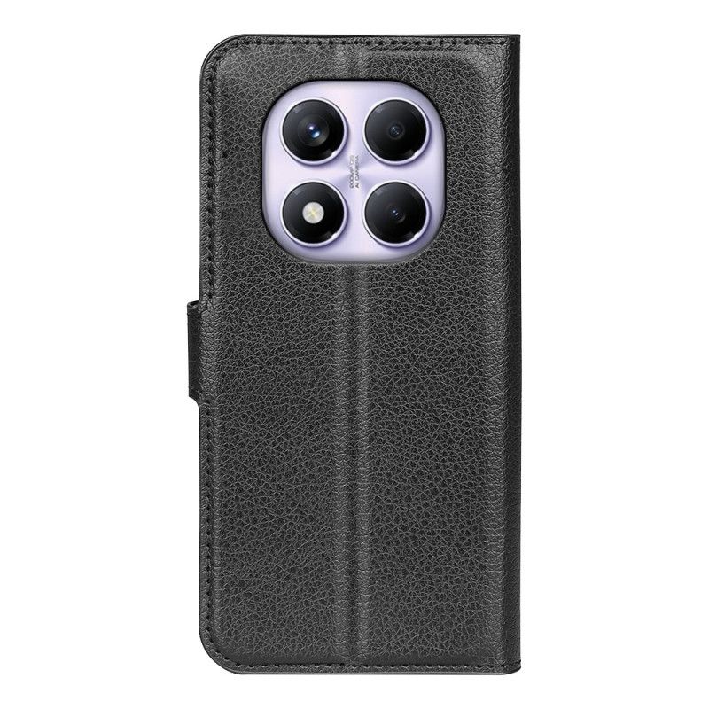 Flip Cover Til Xiaomi Redmi Note 14 Pro 4g Klassisk Litchi-kunstlæder