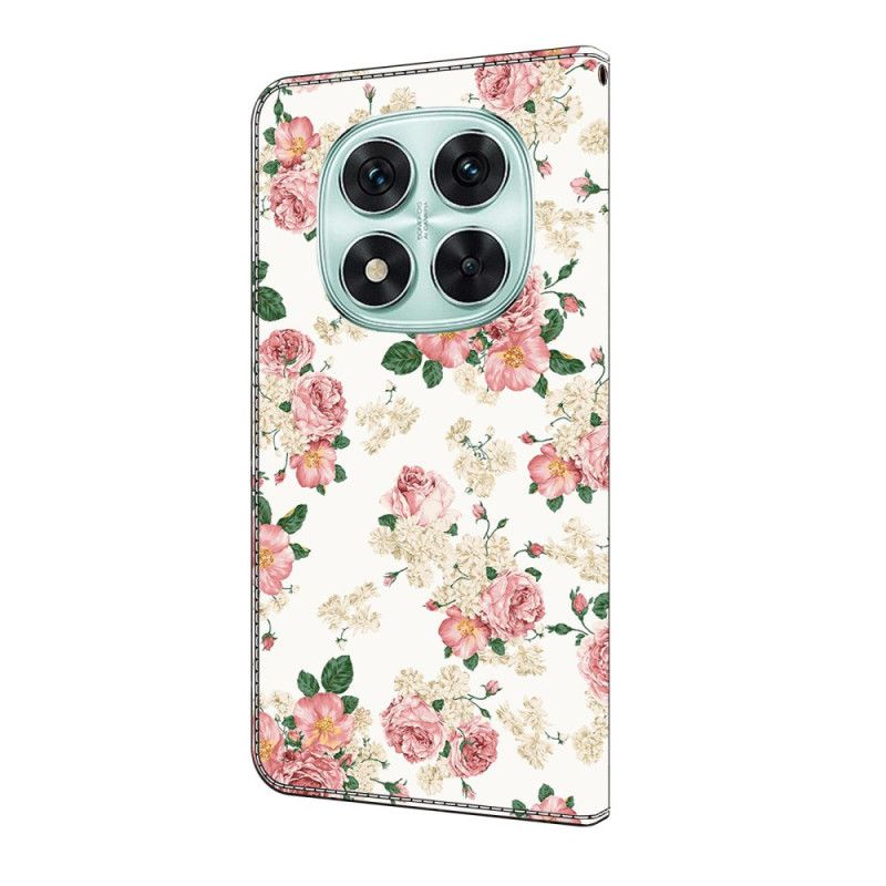 Flip Cover Til Xiaomi Redmi Note 14 Pro 4g Pæoner