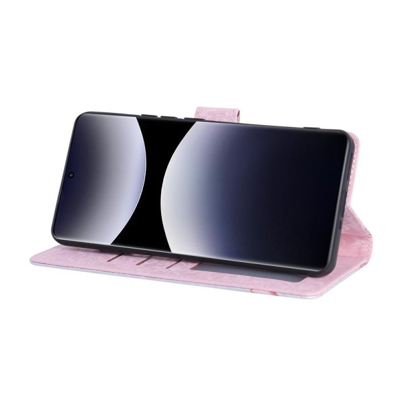 Flip Cover Til Xiaomi Redmi Note 14 Pro 4g Rfid-blokerende Blomstermønster