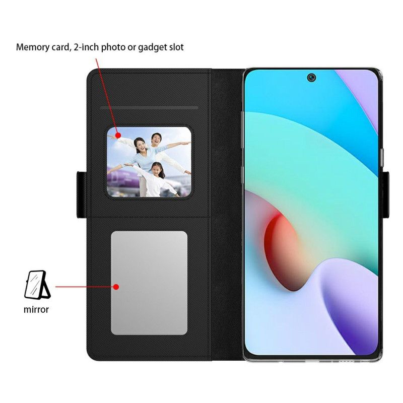 Flip Cover Til Xiaomi Redmi Note 14 Pro 4g Spejl Og Aftagelig Kortholder