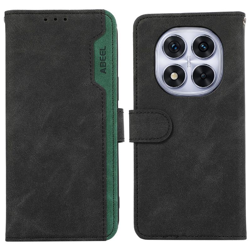 Flip Cover Til Xiaomi Redmi Note 14 Pro 4g Tofarvet Abeel Ruskindseffekt