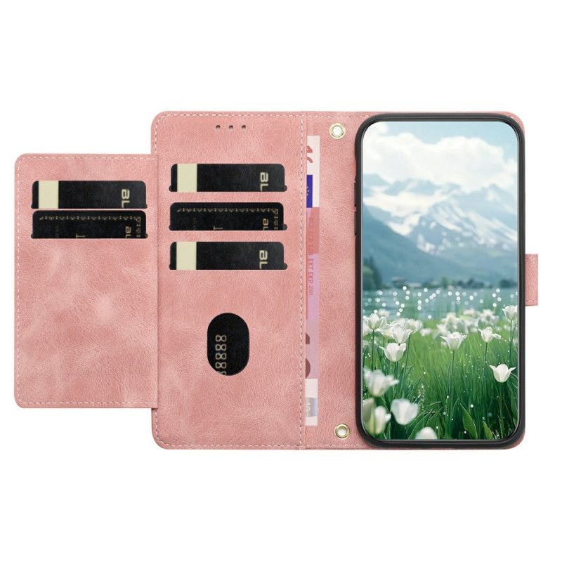 Flip Cover Xiaomi Redmi Note 14 Pro 4g Blomstermønster Med Rem
