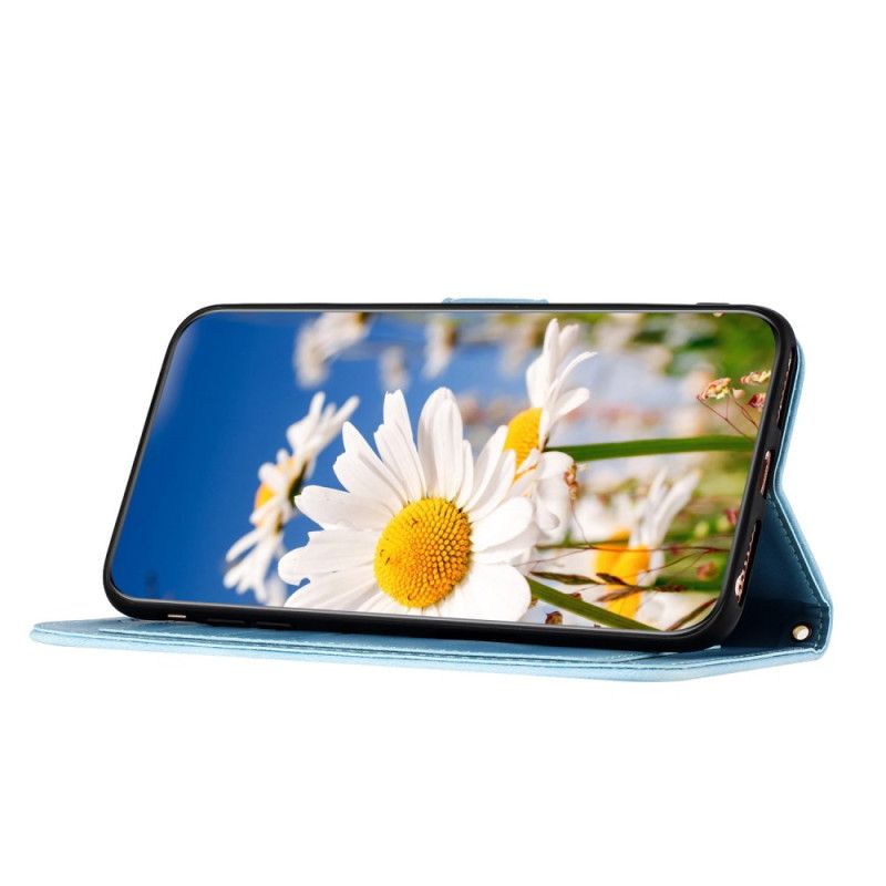 Flip Cover Xiaomi Redmi Note 14 Pro 4g Grafiske Blomster Med Rem