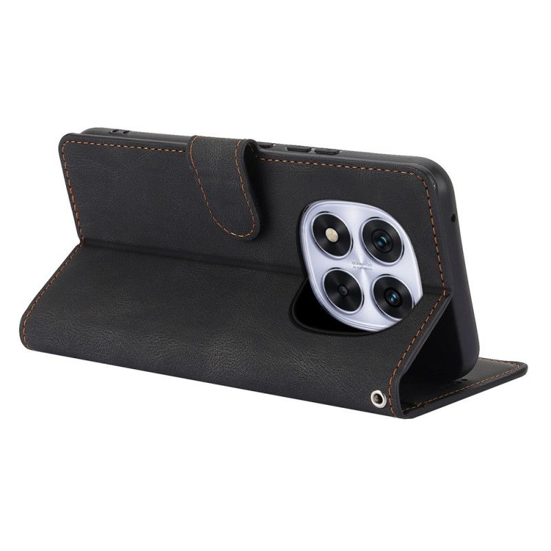 Flip Cover Xiaomi Redmi Note 14 Pro 4g Ruskindseffekt Med Rem