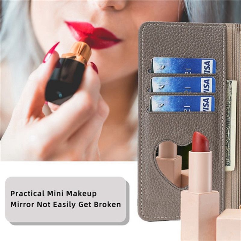 Flip Cover Xiaomi Redmi Note 14 Pro 4g Spejlpung Med Kæde