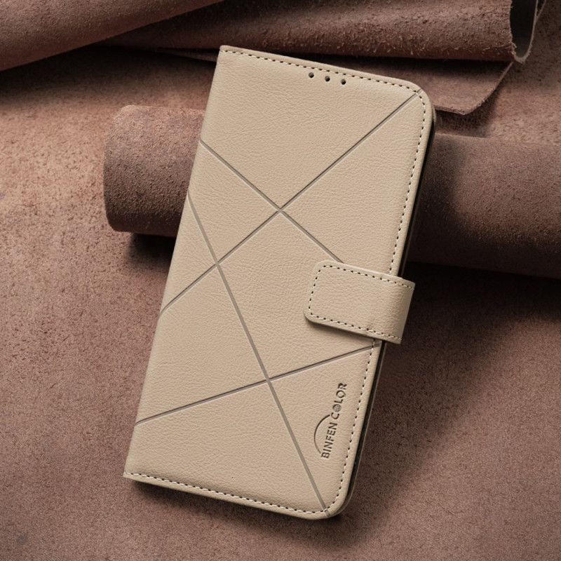 Læder Cover Xiaomi Redmi Note 14 Pro 4g Binfen Color Linjer