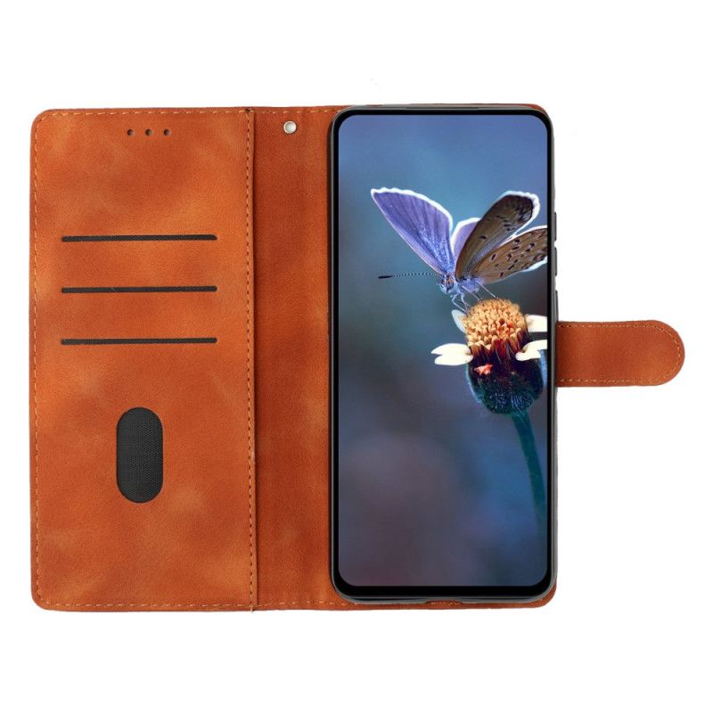 Læder Cover Xiaomi Redmi Note 14 Pro 4g Blomster- Og Sommerfugledesign