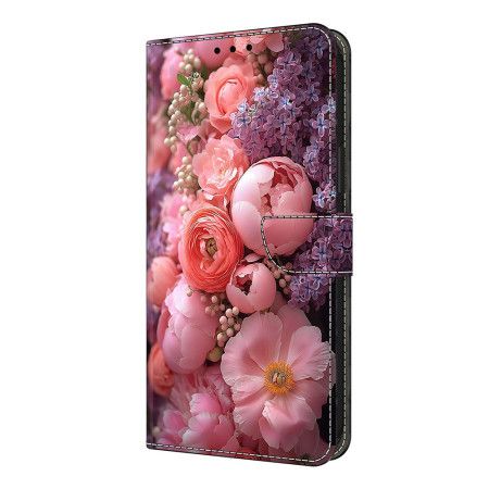 Læder Cover Xiaomi Redmi Note 14 Pro 4g Blomsteragtig