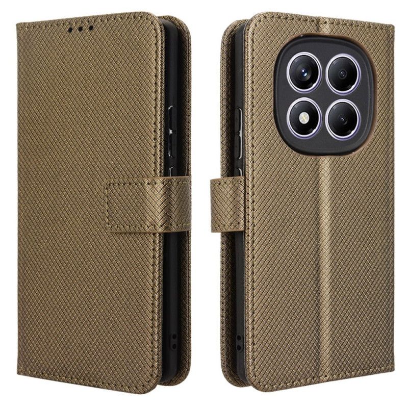 Læder Cover Xiaomi Redmi Note 14 Pro 4g Diamanttekstur