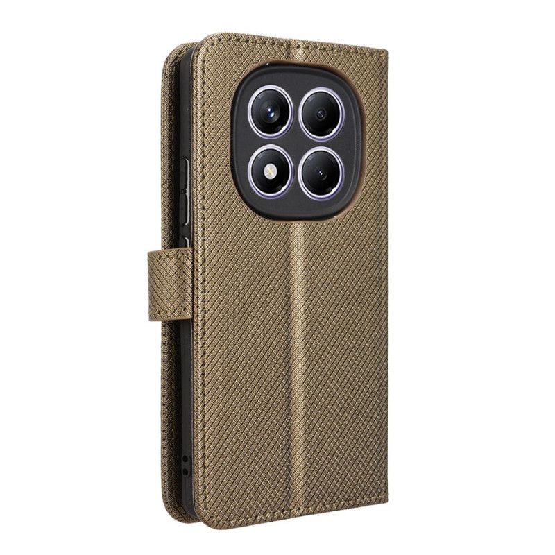 Læder Cover Xiaomi Redmi Note 14 Pro 4g Diamanttekstur