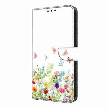 Læder Cover Xiaomi Redmi Note 14 Pro 4g Telefon Etui Blomstrende Marker