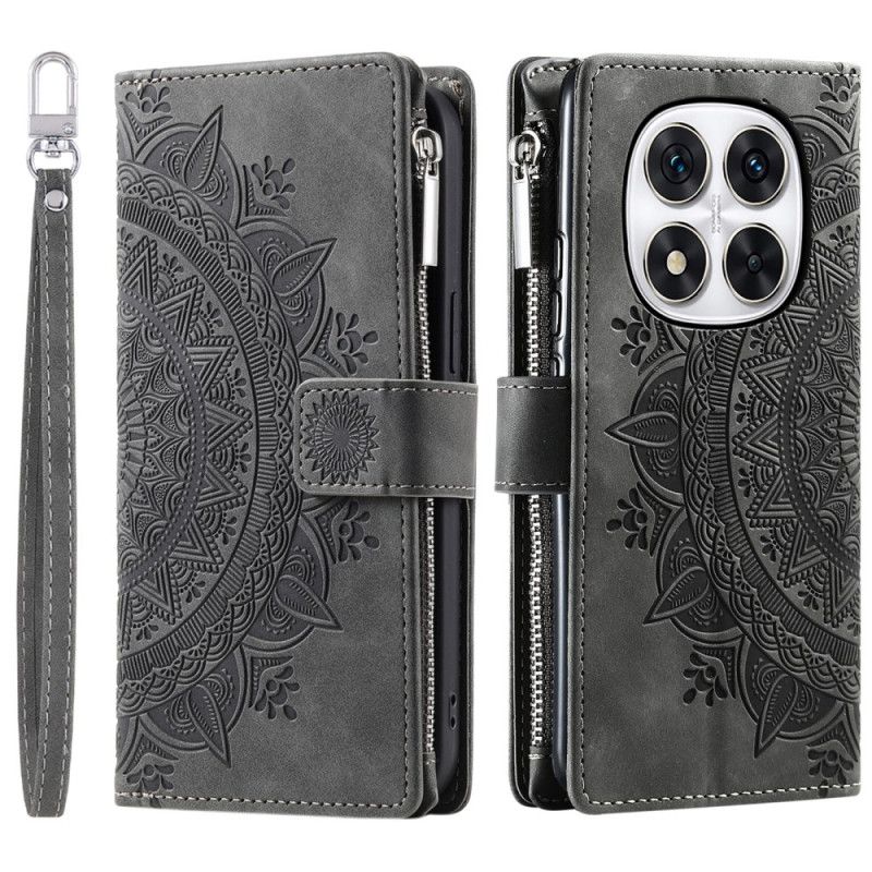 Læder Cover Xiaomi Redmi Note 14 Pro 4g Telefon Etui Mandala Ruskindseffekt