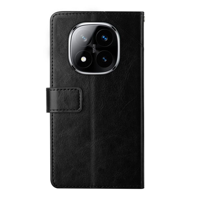 Læder Cover Xiaomi Redmi Note 14 Pro 4g Telefon Etui Y-design Med Rem