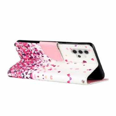Flip Cover Samsung Galaxy A32 4G Hjertemønstre
