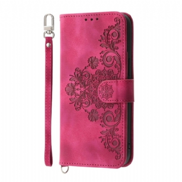 Flip Cover Realme 14 Pro 5g Blomsterblonder Med Rem