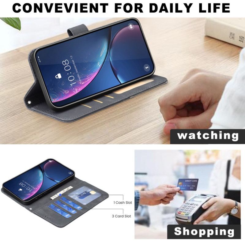 Flip Cover Til Realme 14 Pro 5g Binfen Farve Geometrisk Mønster