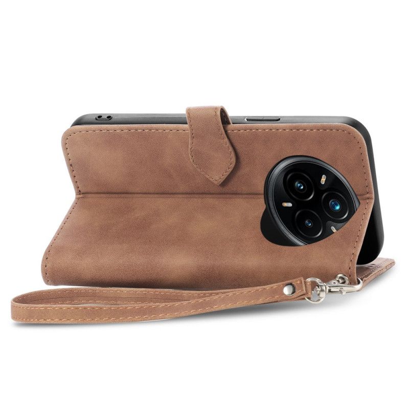 Flip Cover Til Realme 14 Pro 5g Ruskindsblondereffekt Med Pung Og Rem