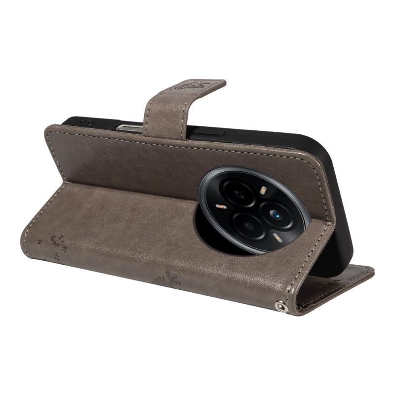 Flip Cover Til Realme 14 Pro 5g Træ Og Kat