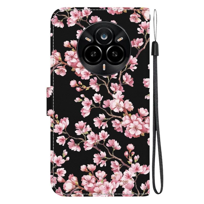 Læder Cover Realme 14 Pro 5g Blommeblomster