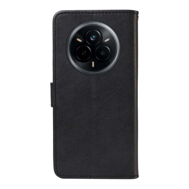 Læder Cover Realme 14 Pro 5g Telefon Etui Ensfarvet Kunstlæder