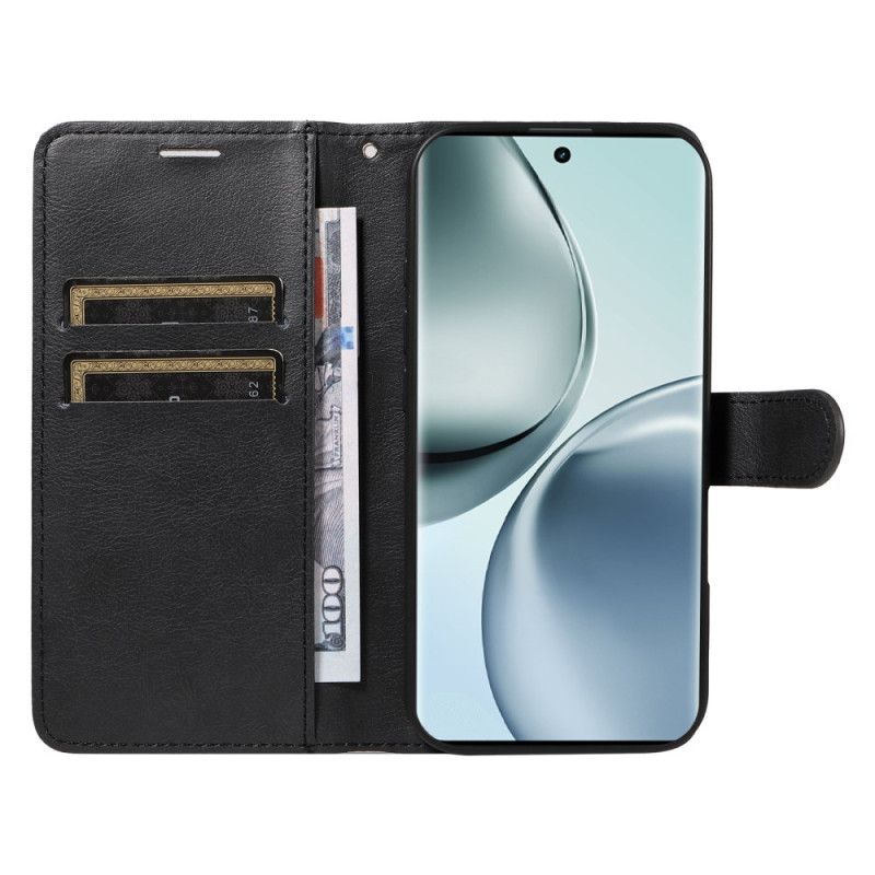 Læder Cover Realme 14 Pro 5g Telefon Etui Ensfarvet Kunstlæder