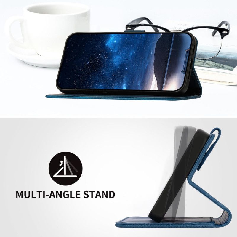 Læder Cover Realme 14 Pro 5g Telefon Etui Geometriske Sommerfugle Med Rem