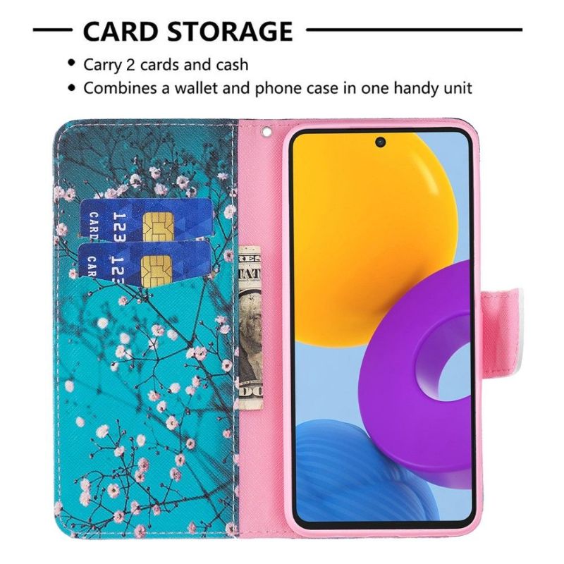Flip Cover Samsung Galaxy M52 5G Blomstrende Grene