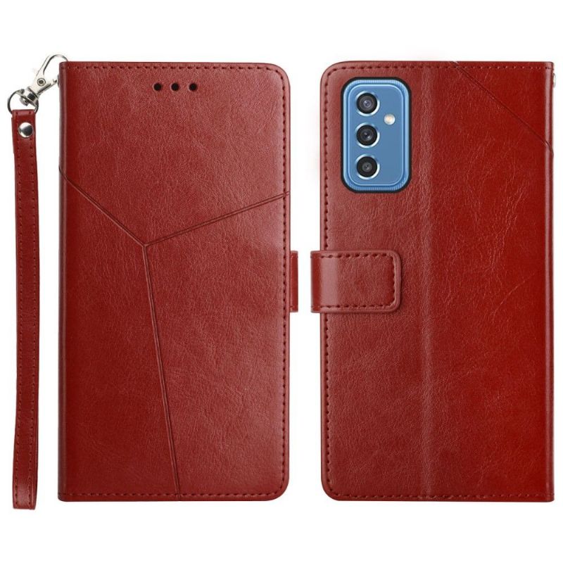 Flip Cover Samsung Galaxy M52 5G Y Lines Lædereffekt