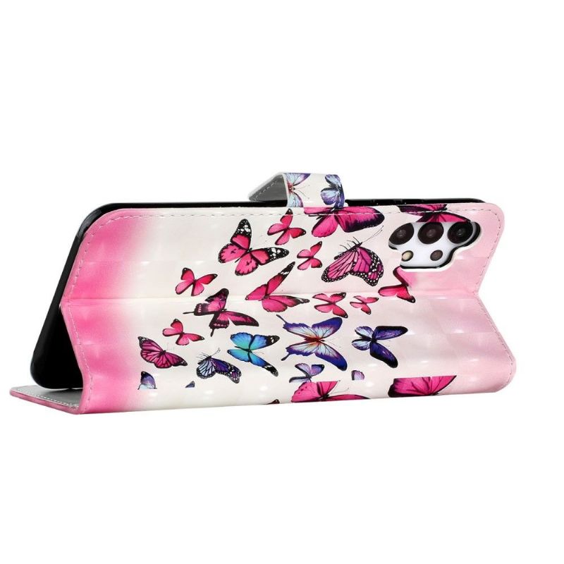 Flip Cover Samsung Galaxy A32 5G Farvede Sommerfugle