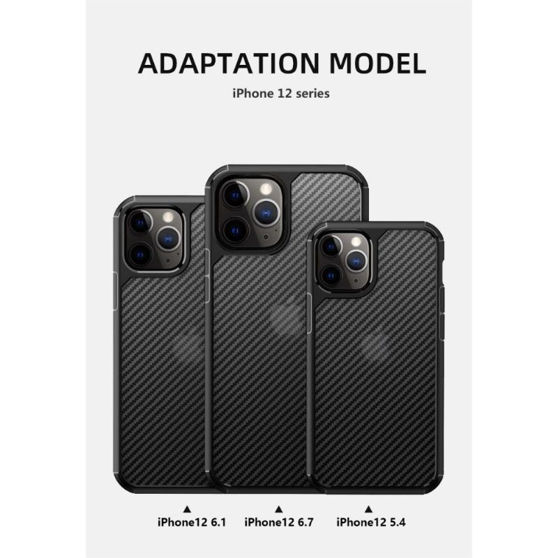 Cover iPhone 12 / 12 Pro Pioneer Style Carbon Fiber