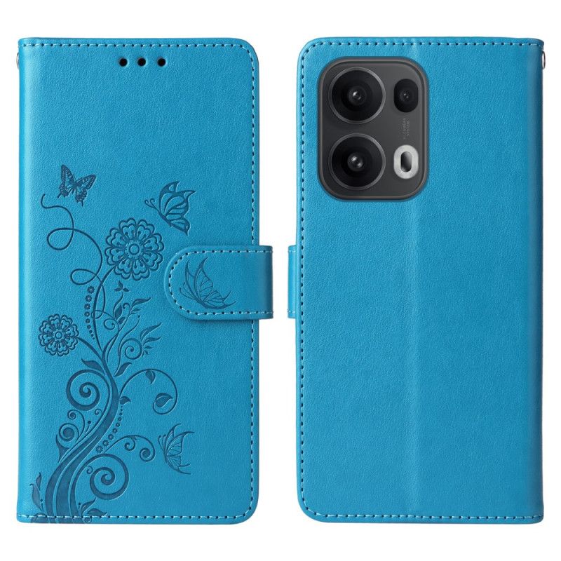 Flip Cover Oppo Reno 13 Pro 5g Blomsterbilleder