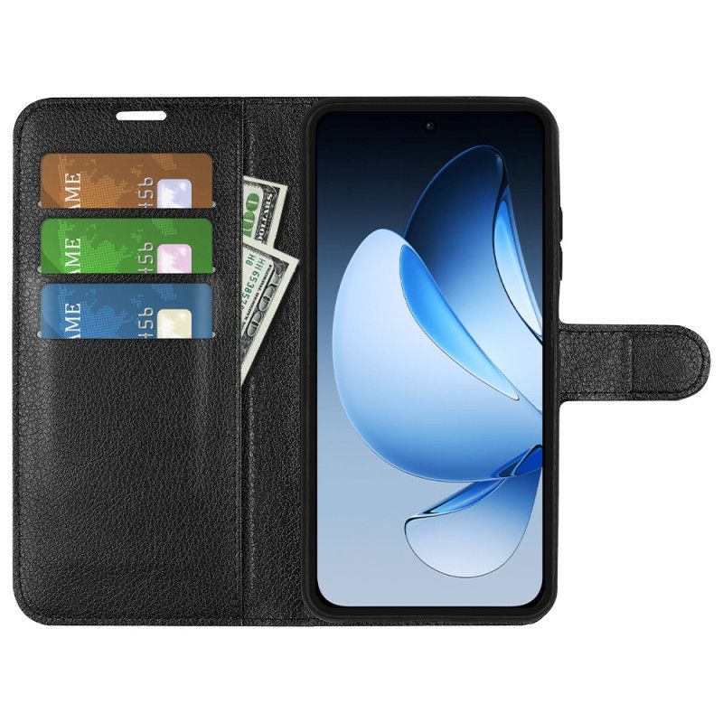 Flip Cover Oppo Reno 13 Pro 5g Klassisk Litchi-kunstlæder