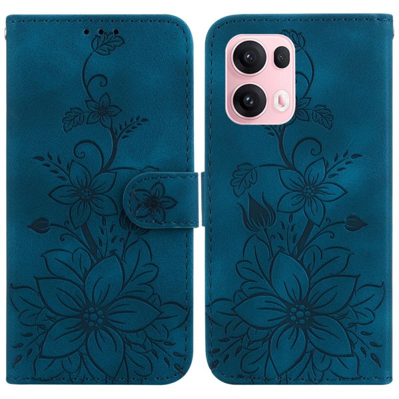 Læder Cover Oppo Reno 13 Pro 5g Telefon Etui Fleur-de-lis Mønster