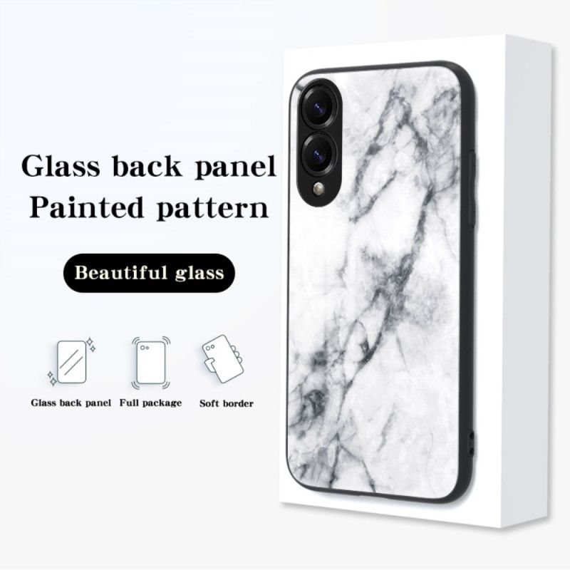 Cover Samsung Galaxy S25 5g Edge Hærdet Marmorglas