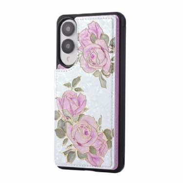 Cover Samsung Galaxy S25 5g Edge Kortholder Med Blomstermotiv