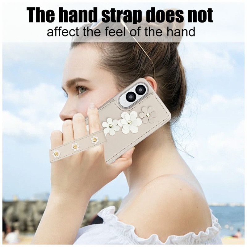 Cover Samsung Galaxy S25 5g Edge Kortholder Med Blomsterprint