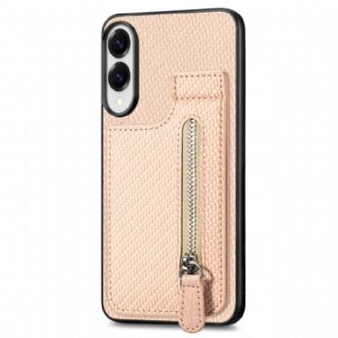 Cover Samsung Galaxy S25 5g Edge Kortholder Og Møntpung I Kulfiber