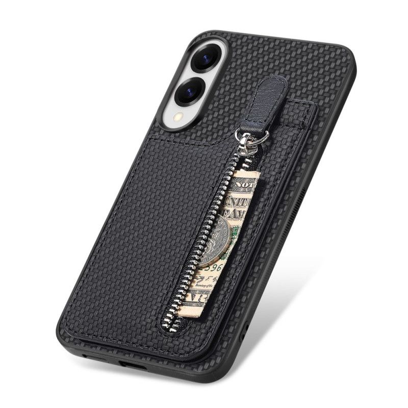 Cover Samsung Galaxy S25 5g Edge Kortholder Og Møntpung I Kulfiber