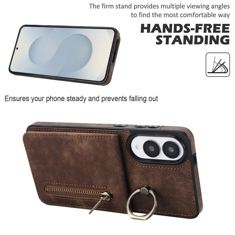 Cover Samsung Galaxy S25 5g Edge Pung Med Lynlås Og Rfid-teknologi
