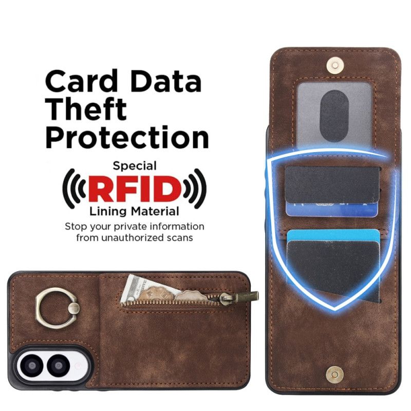 Cover Samsung Galaxy S25 5g Edge Pung Med Lynlås Og Rfid-teknologi