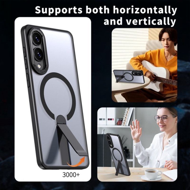 Cover Samsung Galaxy S25 5g Edge Telefon Etui Kompatibel Magsafe Med Integreret Stativ