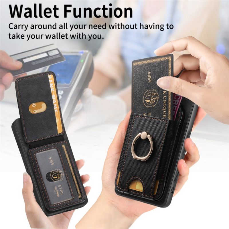 Cover Til Samsung Galaxy S25 5g Edge Aftagelig Kortholder Og Stativ