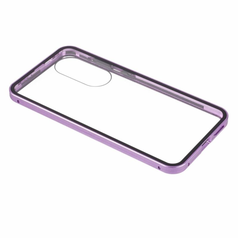 Cover Til Samsung Galaxy S25 5g Edge Hærdet Glas Og Magnetisk Ramme